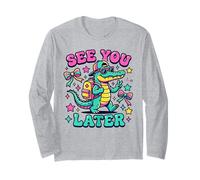 Groovy Alligator Student Farewell Graphic Long Sleeve T-Shirt