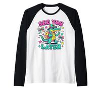 Groovy Alligator Student Farewell Graphic Raglan Baseball Tee