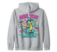 Groovy Alligator Student Farewell Graphic Zip Hoodie
