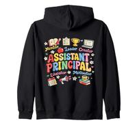 Groovy Assistant Principal Appreciation, Cute School Leader Zip Hoodie