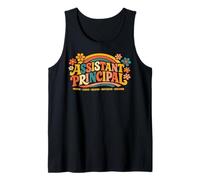 Groovy Assistant Principal Appreciation Retro School Staff Tank Top