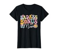 Groovy Badass Bonus Mum Funny Step Mom Mother's Day Women T-Shirt