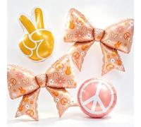 Groovy Balloons Peace Balloons Flower Two Groovy Birthday Party Decorations Peace Out Single Digits Party Decor Young Wild and Three Party Decorations Hippie Party Decorations