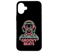 Groovy Beats Dj Animal Fun Headphones Case for iPhone 16 Plus