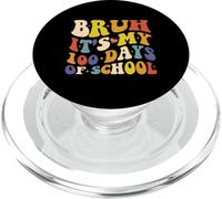 Groovy Bruh It's My 100 Days Of School 100th Day Of School PopSockets PopGrip for MagSafe