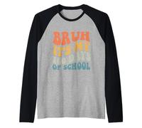 Groovy Bruh It's My 100 Days of School 100th Day of School Raglan Baseball Tee