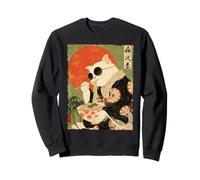 Groovy Cat Ramen Japanese Retro 80s 70s Cool Anime Cat Sweatshirt