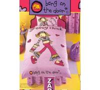 Groovy Chick Lilac Fitted Valance Sheet.