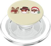 groovy christmas black claus african santa reindeer snowman PopSockets PopGrip for MagSafe