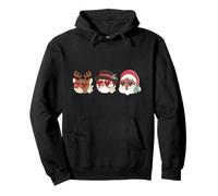 groovy christmas black claus african santa reindeer snowman Pullover Hoodie