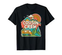Groovy Cousin Crew Campfire Mountains Summer Vacation Fun T-Shirt