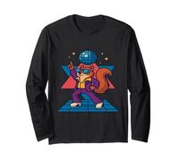 Groovy Dancing Squirrel in Disco Outfit and Sunglasses Long Sleeve T-Shirt