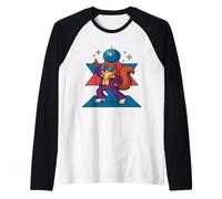 Groovy Dancing Squirrel in Disco Outfit and Sunglasses Raglan Baseball Tee