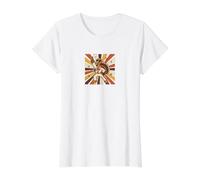Groovy Disco Turkey Funky 70s Vibes Thanksgiving Party Value Graphic T-Shirt, Women, White, S