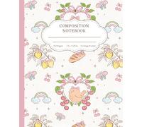 Groovy Easter Coquette Composition Notebook: A Cute Pastel Notebook with Cherries, Rainbows, and a Baby Bird in a Heart Frame | 110 College-Ruled ... for Journaling, School, or Easter Gifting