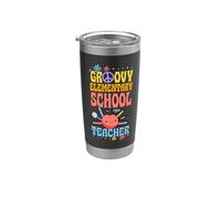Groovy Elementary School Teacher 60s Throwback Day Peace Stainless Steel Insulated Tumbler