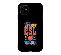 Groovy ESL Teacher 60s Throwback Day Peace Flower Case for iPhone 11