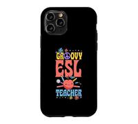 Groovy ESL Teacher 60s Throwback Day Peace Flower Case for iPhone 11 Pro