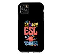 Groovy ESL Teacher 60s Throwback Day Peace Flower Case for iPhone 11 Pro Max