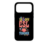 Groovy ESL Teacher 60s Throwback Day Peace Flower Case for iPhone 17 Pro Max