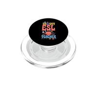 Groovy ESL Teacher 60s Throwback Day Peace Flower PopSockets PopGrip for MagSafe