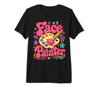 Groovy Face Painter Artist Design Retro Art Premium T-Shirt