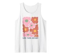 Groovy Floral Love Them Anyway Retro Aesthetic Tank Top