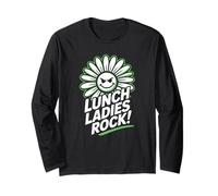 Groovy Food Service Team Lunch Lady Squad Cafeteria Crew Long Sleeve T-Shirt