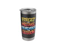 Groovy Forget The Mistake Remember The Lesson Retro Stainless Steel Insulated Tumbler