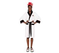 Groovy Frida Kahlo Minimalist Adult Ladies Robe, White, One Size