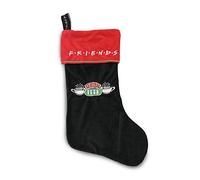Groovy Uk Christmas Stocking, Polyester, Black/Red, One Size