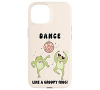 Groovy Frog Dance Cute Aesthetic Disco Animal Case for iPhone 15