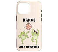 Groovy Frog Dance Cute Aesthetic Disco Animal Case for iPhone 16 Pro Max