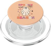 Groovy Halloween Cute Ghost Spooky Season men women kids PopSockets PopGrip for MagSafe
