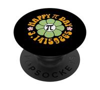 Groovy Happy Pi Day Mathematics Math Teacher Pi Day 3.14 PopSockets Adhesive PopGrip