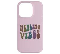 Groovy HEALING VIBES Wellness Therapist Peace Love Therapy Case for iPhone 14 Pro