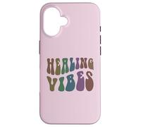 Groovy HEALING VIBES Wellness Therapist Peace Love Therapy Case for iPhone 16