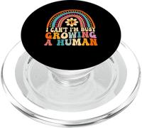 Groovy I Can't I'm Busy Growing A Human For Pregnant Women PopSockets PopGrip for MagSafe