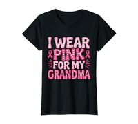 Groovy I Wear Pink For My Grandma Breast Cancer Support T-Shirt