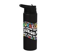 Groovy if At First You Don't Succeed Try Doing What Aurora Stainless Steel Insulated Water Bottle