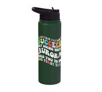 Groovy if At First You Don't Succeed Try Doing What Aurora Stainless Steel Insulated Water Bottle