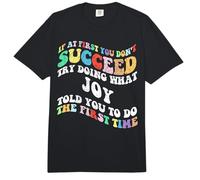 Groovy if At First You Don't Succeed Try Doing What Joy Comfort Colors Adult Heavyweight T-Shirt