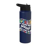 Groovy if At First You Don't Succeed Try Doing What Justice Stainless Steel Insulated Water Bottle