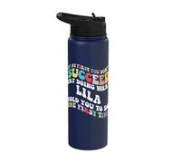 Groovy if At First You Don't Succeed Try Doing What Lila Stainless Steel Insulated Water Bottle