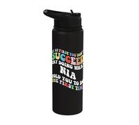 Groovy if At First You Don't Succeed Try Doing What Nia Stainless Steel Insulated Water Bottle