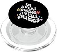 Groovy Im Averi Doing Averi Things Funny Mother's Day PopSockets PopGrip for MagSafe