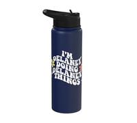 Groovy Im Delaney Doing Delaney Things Funny Mother's Day Stainless Steel Insulated Water Bottle