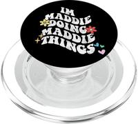 Groovy Im Maddie Doing Maddie Things Funny Mother's Day PopSockets PopGrip for MagSafe
