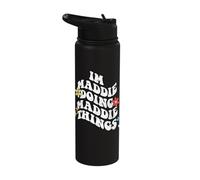 Groovy Im Maddie Doing Maddie Things Funny Mother's Day Stainless Steel Insulated Water Bottle