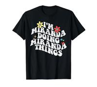 Groovy Im Miranda Doing Miranda Things Funny Mother's Day Value Graphic T-Shirt, Men, Black, S